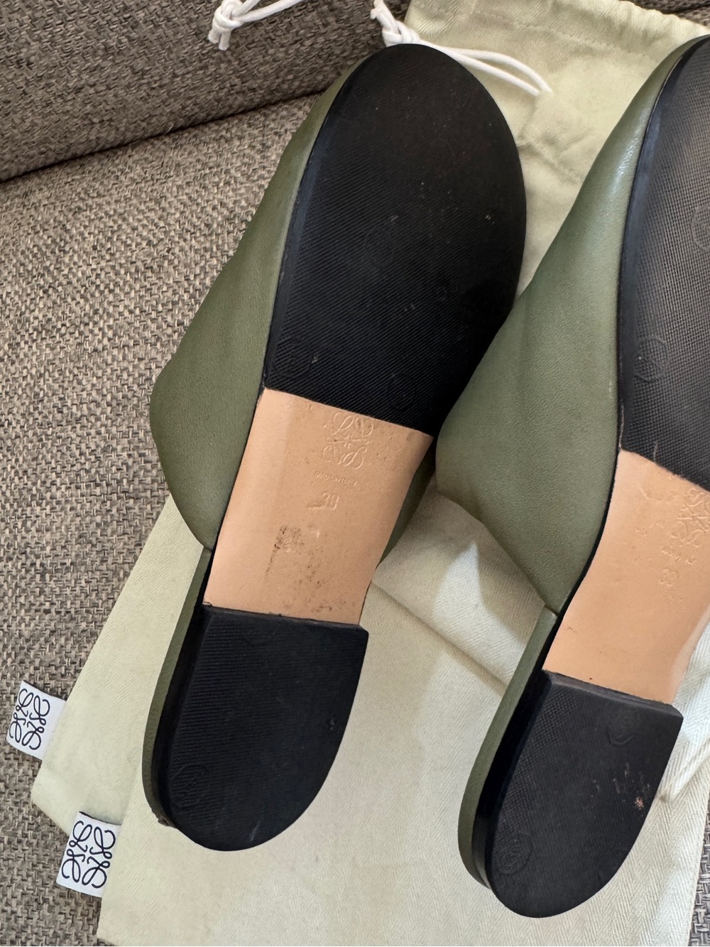 Loewe Anagram Leather Mule Slides - Picture 8 of 11